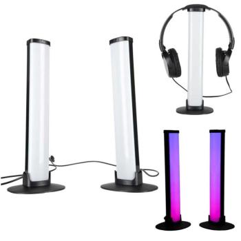 RGB LED gamer asztali lámpaoszlopok távirányítóval, 2 darabos készlet kép