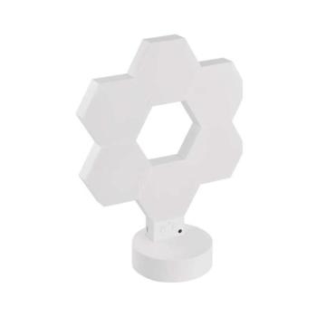 GoSmart LED asztali lámpa Hexagon fehér, 6 részből álló, RGBIC dimmelhető, WiFi, IP20, EMOS, ZIW426R kép