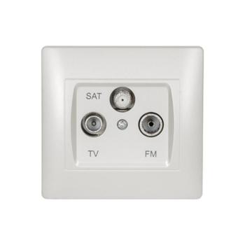 RHYME TV+FM+SAT ALJZAT FEHÉR METÁL kép