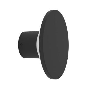 Rigosa LED kültéri falilámpa, fekete, Ø 10 cm, fém
