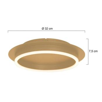 Ringlux LED mennyezeti lámpa, arany színű, Ø 32 cm, fém kép
