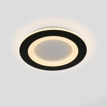 Ringo LED mennyezeti lámpa, Ø 25 cm, fekete-fehér, vas/akril, CCT kép