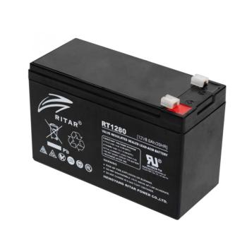 Ritar RT 1280 ólomakkumulátor, 12V/8 Ah, 5 éves élettartam, zárt konstrukció kép