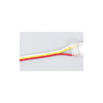 Rögzítő csatlakozó egyvégű vezetékkel 10 mm-es cob magic RGB LED szalaghoz, 10 mm-es COB MAGIC RGB-hez, Optonica, 6585 kép