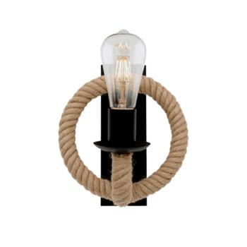ROPE FALI LÁMPA 1XE27 FEKETE kép