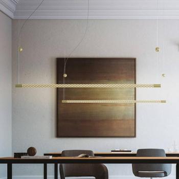 Rotaliana Squiggle H9 LED lógó lámpa arany 176 cm kép