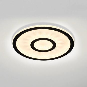 Roundel LED mennyezeti lámpa, fehér/fekete, Ø 35 cm, vas/akril kép