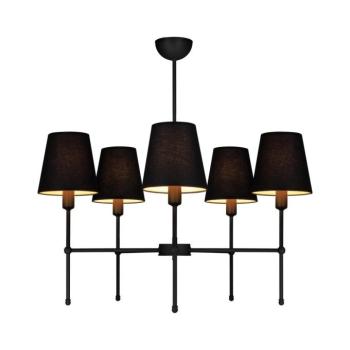 Rudas csillár MADELA 5xE14/40W/230V fekete 0157 kép