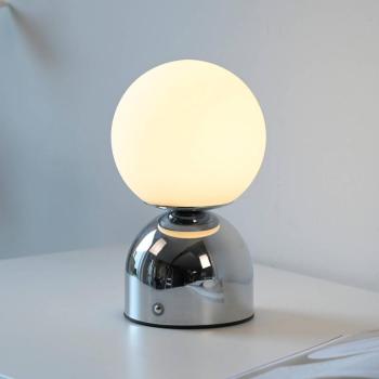 RUDI LED tölthető asztali világítás, króm, magasság 20 cm, CCT, érintéses kép