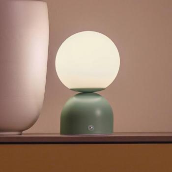 RUDI LED tölthető asztali világítás, zöld, magasság 20 cm, CCT, érintéses kép