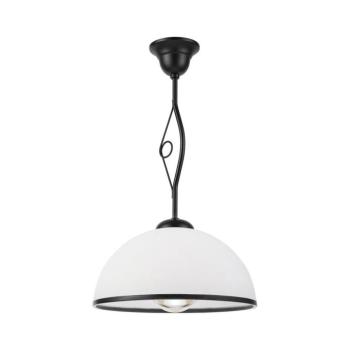 Rúdon függő RETRO csillár 1xE27/60W/230V fekete/fehér LM-1.24/CZARNY PÓŁMAT kép