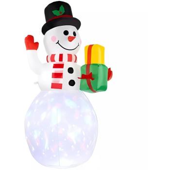 Ruhhy 22625 Felfújható LED hóember, XL, 155 cm