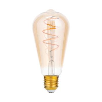 Rusztikus LED lámpa E27 ST64 4W borostyán 2200Kdim kép