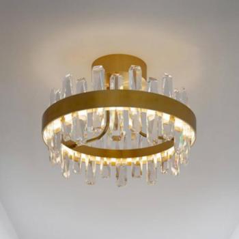 Rydens Triumph LED mennyezeti világítás, sárgaréz, átlátszó, Ø 50 cm kép