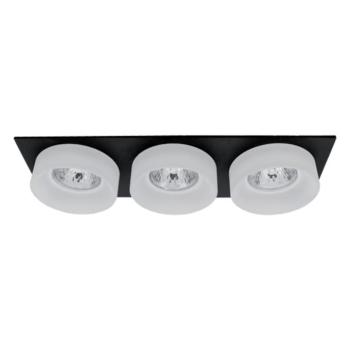 SA-045/3 SPOT LÁMPATEST 3XGU5.3 NÉGYZET FEKETE/FEHÉR