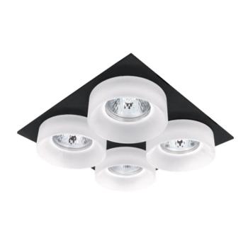 SA-045/4 SPOT LÁMPATEST 4XGU5.3 NÉGYZET FEKETE/FEHÉR kép