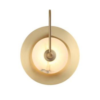 Samira LED fali lámpa, sárgaréz, Ø 25 cm, műkő/fém