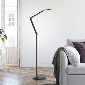 SAMSKY LED álló lámpa, szürke, magasság 161 cm, fém, érintéses fényerőszabályzó kép