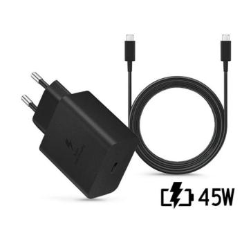 Samsung gyári hálózati töltő adapter TypeC bemenet 1,8 TypeC kábel 45W EPTA845XBEG PD.3.0 Super Fast ECO csom kép