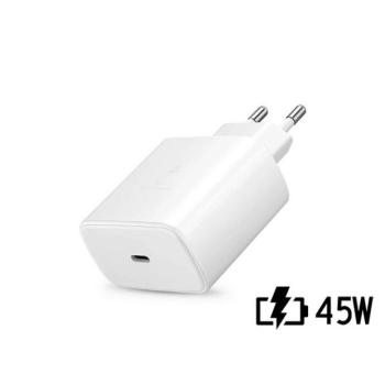 Samsung gyári USB hálózati töltő adapter TypeC bemenet 45W EPTA845EWE PD.3.0 Super Fast Charging fehér ECO csom kép
