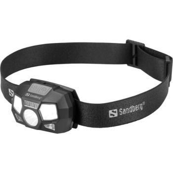 SANDBERG Fejlámpa, Headlamp 5in1 Recharge Sensor