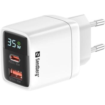 SANDBERG Hálózati töltő, 2 in 1 Charger 1x USB C 1x USB 35W kép