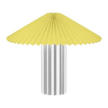 Sárga-ezüstszínű dimmelhető asztali lámpa textil búrával (magasság 36 cm) Taite – Blomus kép