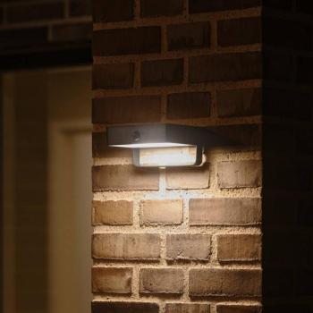 Saulio LED kültéri fali világítás, fekete, alumínium, IP44 kép