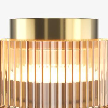 SCALA LED mennyezeti lámpa, barna/bronz, Ø 15 cm, üveg