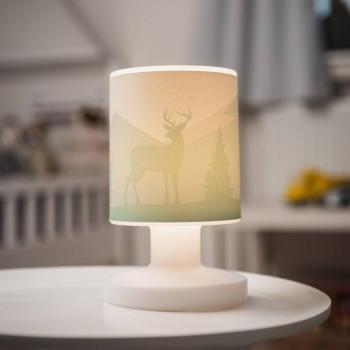 Scandi Wald LED-es, újratölthető asztali lámpa, zöld, 21 cm, műanyag kép