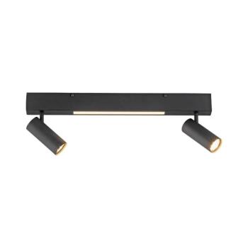 Schöner Wohnen 11793-18 - LED spotlámpa DANTE 2×GU10/10W+LED/7,2W fekete 11793-18