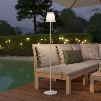 Scordiano-L napelemes LED teraszos lámpa, fehér, magasság 120 cm kép