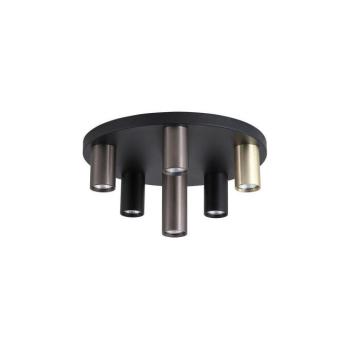 Searchlight 50570-6BK - Mennyezeti lámpatest TUBES 6xGU10/10W/230V, Ø 40 cm 50570-6BK