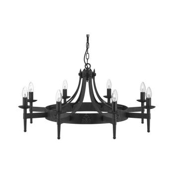 Searchlight 2428-8BK - CARTWHEEL láncos csillár 8xE14/60W/230V fekete 2428-8BK kép