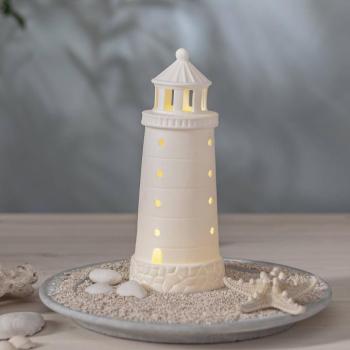 Seaside LED deco világítás, fehér, porcelán, magasság 25 cm kép