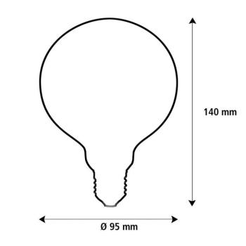 SEGULA LED Elegant Line E27 3W G95 2200 K izzószálas, dimmelhető kép