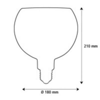 SEGULA LED Floating Filo fekete G180 E27 5W 2200 K dimmelhető kép