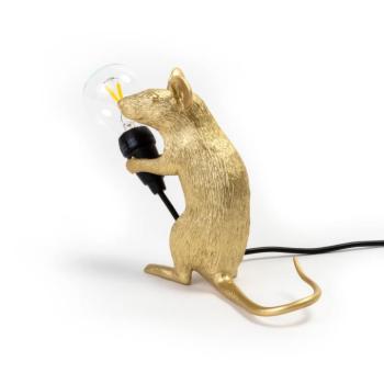 SELETTI egérlámpa LED dekoratív lámpa USB ülő arany kép
