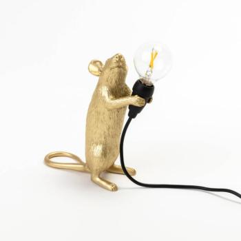 SELETTI egérlámpa LED-es dekoratív lámpa USB álló arany kép
