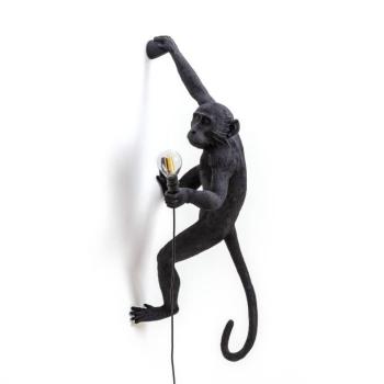 SELETTI Monkey Lamp dekoratív fali lámpa jobbra fekete kép