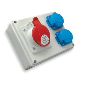 SEZ-CZ Mini Praktik, IP 54, 2×230 V, 1×1653, konnektoros kapcsolótábla kép