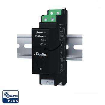 Shelly Wave Pro Shutter 2x 16A modul, DIN, teljesítménymérés, Z-Wave kép