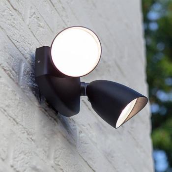 SHRIMP LED kültéri falikar, fekete, 20 W, 2 izzós, IP54 kép