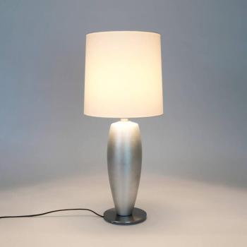 SIGMA SOTTILE asztali lámpa, ezüst/fehér, magasság 68 cm, kerámia, E27 kép