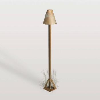 Silva Disk LED talapzati világítás, magasság 50 cm, antik sárgaréz kép
