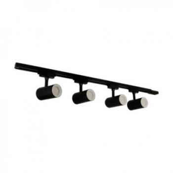 Sínes LED lámpa , 4 db , track light , 1 fázisú , 2 pólusú , 4 x GU10 foglalat , fekete , STRÜHM , LUTER kép