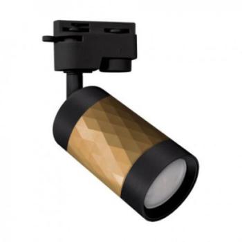 Sínes LED lámpa , track light , 1 fázisú , 2 pólusú , GU10 foglalat , arany/fekete , STRÜHM , PIANO kép