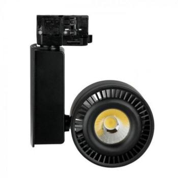 Sínes LED lámpa , track light , 3 fázisú , 4 pólusú , 33 Watt , CRI>95 , villódzás mentes , természetes fehér , fekete , V-TAC kép