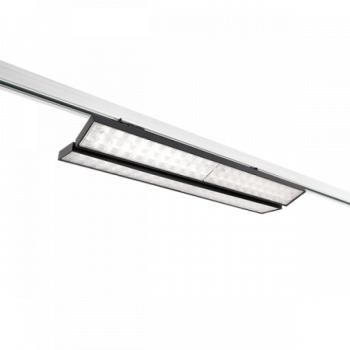 Sínes LED lámpa , track light , billenthető , 3 fázisú , 4 pólusú , 50 Watt , 58 cm , természetes fehér , fekete , Elmark , TL2067 kép