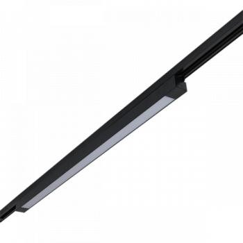 Sínes LED lámpa , track light , lineáris , 1 fázisú , 2 pólusú , 60 Watt , 88 cm , meleg fehér , fekete , Elmark kép